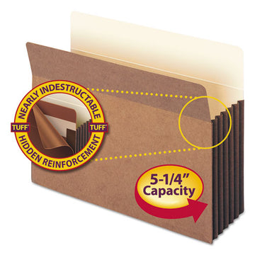 Smead® Redrope Tuff Pocket Drop-front File Pockets W- Fully Lined Gussets, 5.25" Expansion, Letter Size, Redrope, 10-box freeshipping - TVN Wholesale